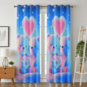 Jannie Crafts Digital Print Twins Teddy Bear Curtains
