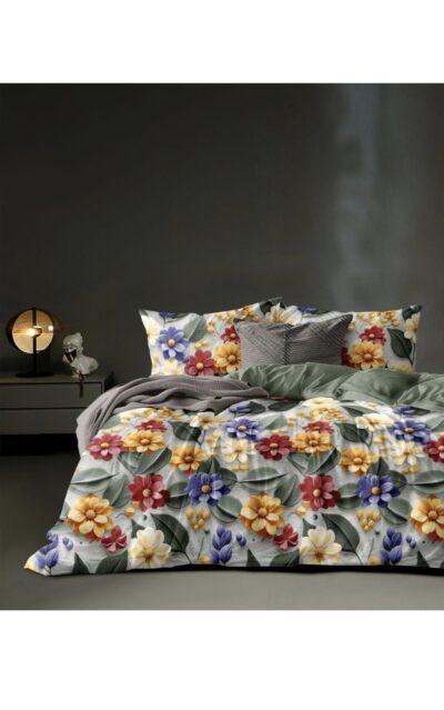 Jannie Crafts King Size Floral Design Bedsheet